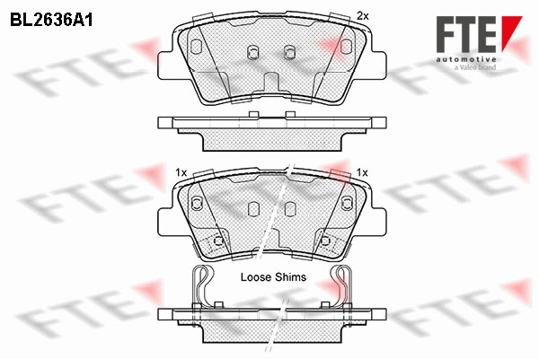 Set placute frana,frana disc 9010881 FTE