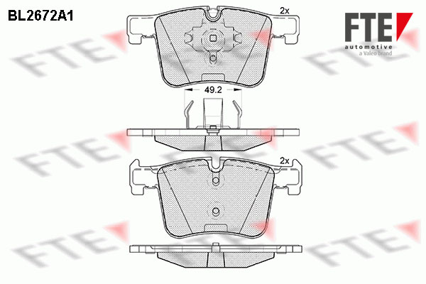 Set placute frana,frana disc BL2672A1 FTE
