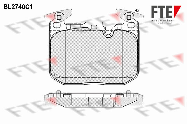 Set placute frana,frana disc BL2740C1 FTE