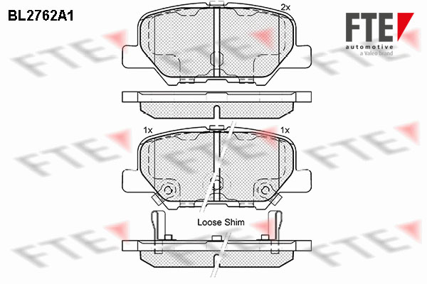 set placute frana,frana disc BL2762A1 FTE