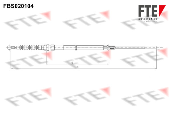 Cablu, frana de parcare FBS020104 FTE
