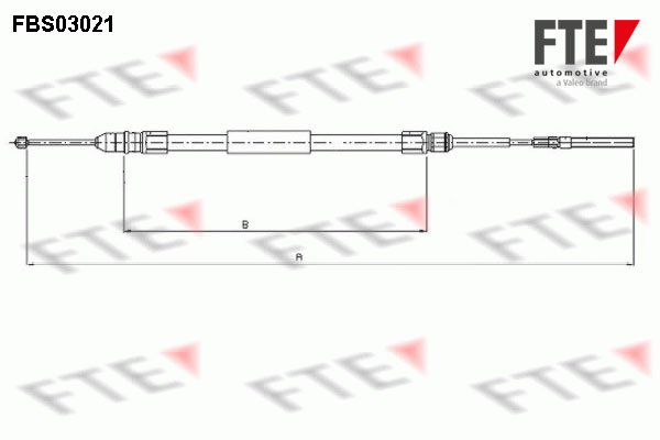 Cablu, frana de parcare 9250110 FTE