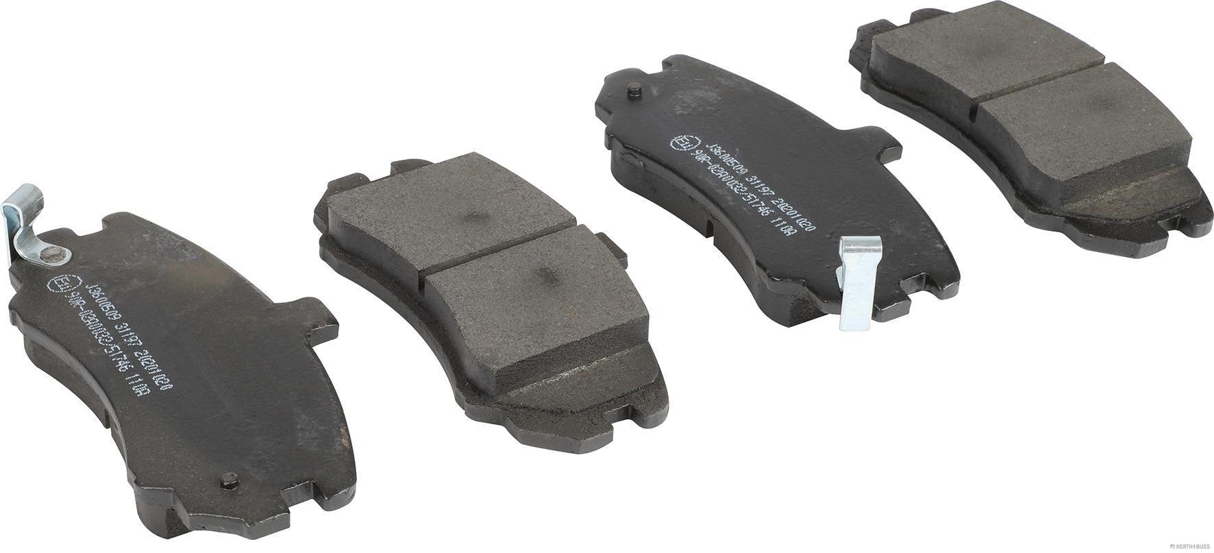 set placute frana,frana disc J3600509 HERTH+BUSS JAKOPARTS