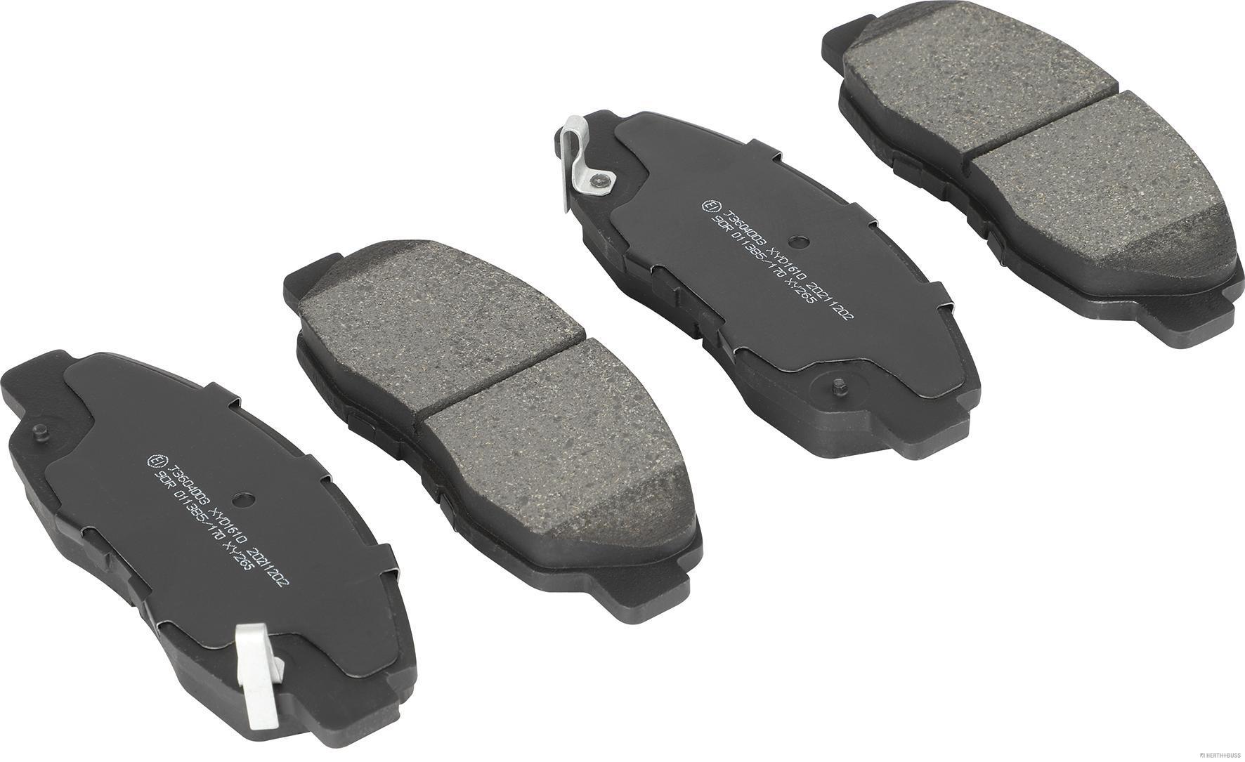 set placute frana,frana disc J3604003 HERTH+BUSS JAKOPARTS