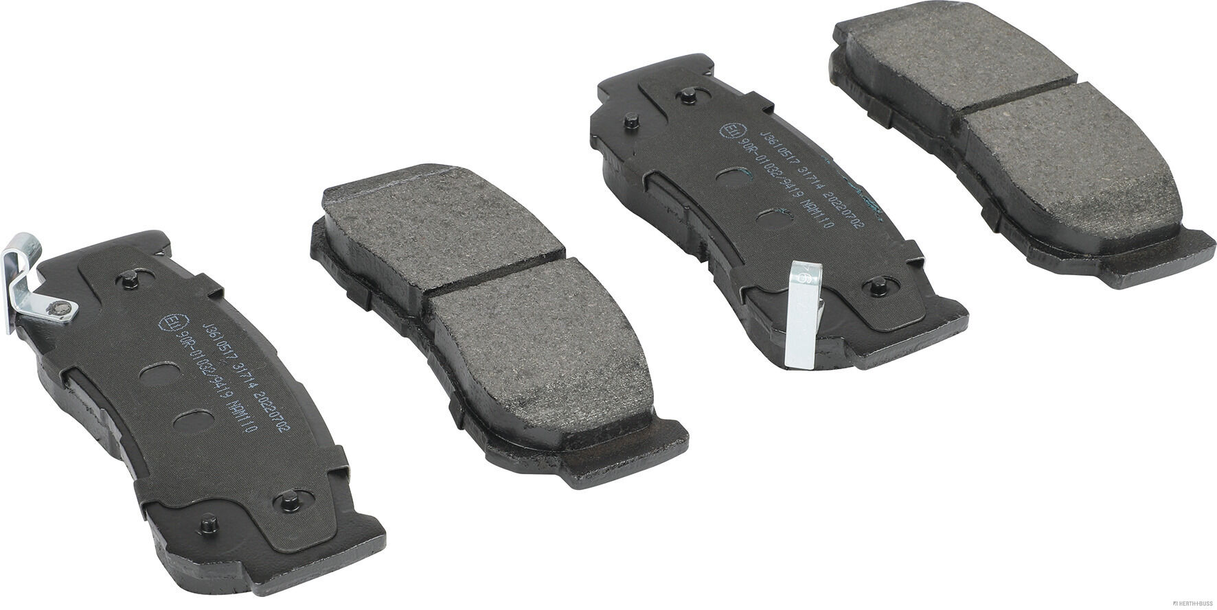 set placute frana,frana disc J3610517 HERTH+BUSS JAKOPARTS