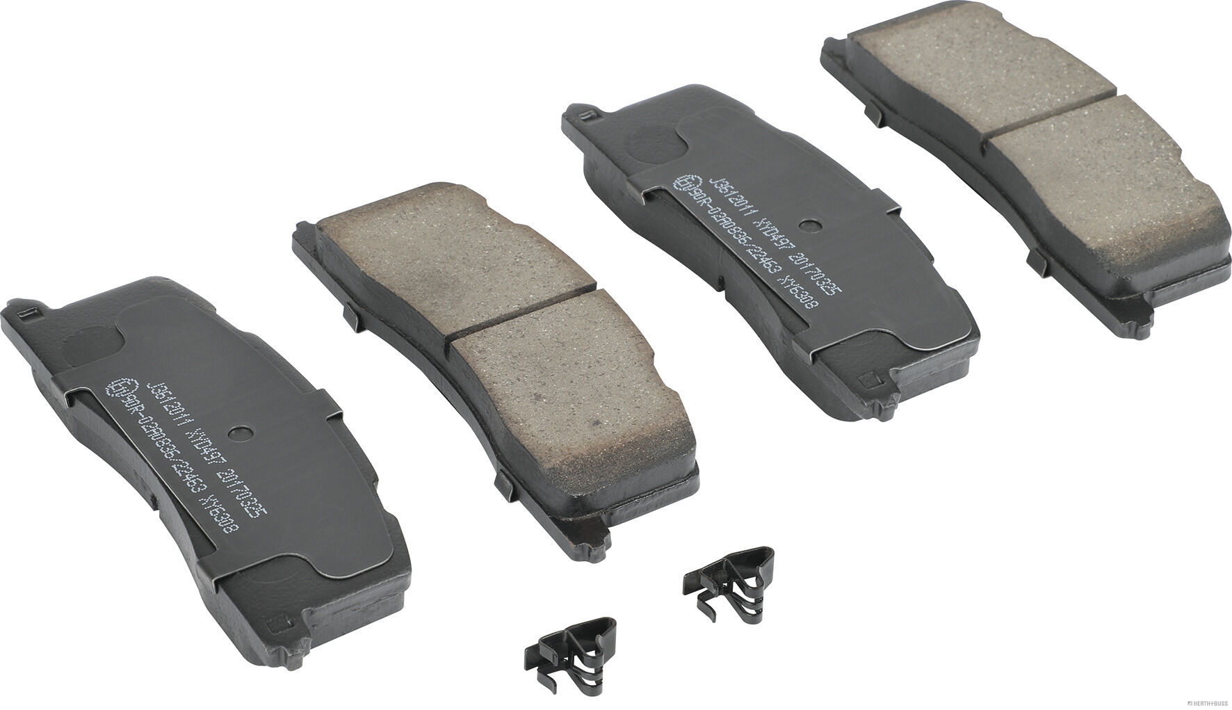 set placute frana,frana disc J3612011 HERTH+BUSS JAKOPARTS