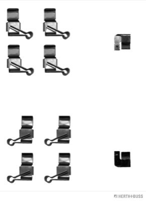 Set accesorii, placute frana J3662017 HERTH+BUSS JAKOPARTS