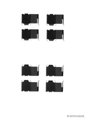 Set accesorii, placute frana J3663002 HERTH+BUSS JAKOPARTS