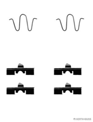 Set accesorii, placute frana J3663009 HERTH+BUSS JAKOPARTS