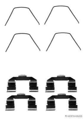 Set accesorii, placute frana J3663013 HERTH+BUSS JAKOPARTS