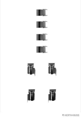 Set accesorii, placute frana J3666000 HERTH+BUSS JAKOPARTS