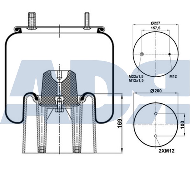 Burduf, suspensie pneumatica 51304608 ADR