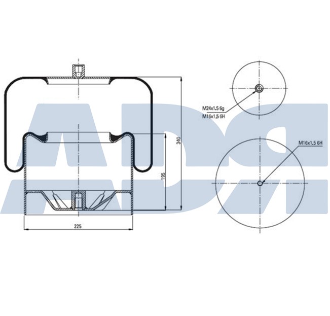 Burduf, suspensie pneumatica 51372700 ADR