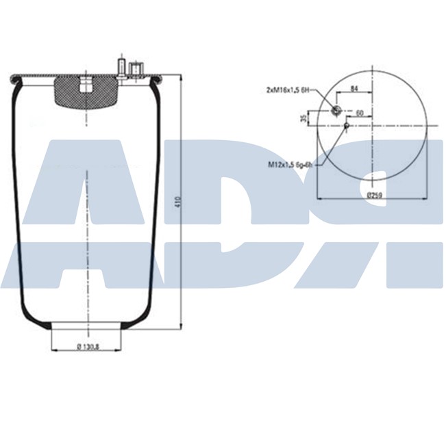 Burduf, suspensie pneumatica 51377455 ADR