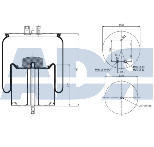Burduf, suspensie pneumatica 51380002 ADR
