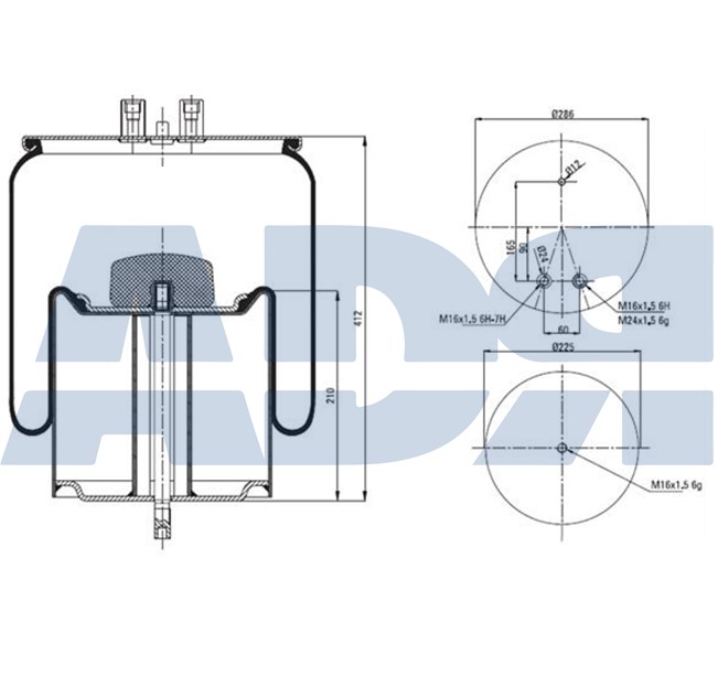 Burduf, suspensie pneumatica 51380106 ADR