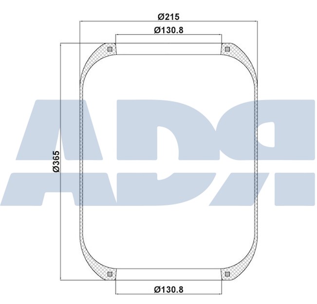 Burduf, suspensie pneumatica 51551100 ADR