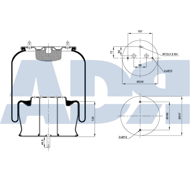 Burduf, suspensie pneumatica 51569301 ADR
