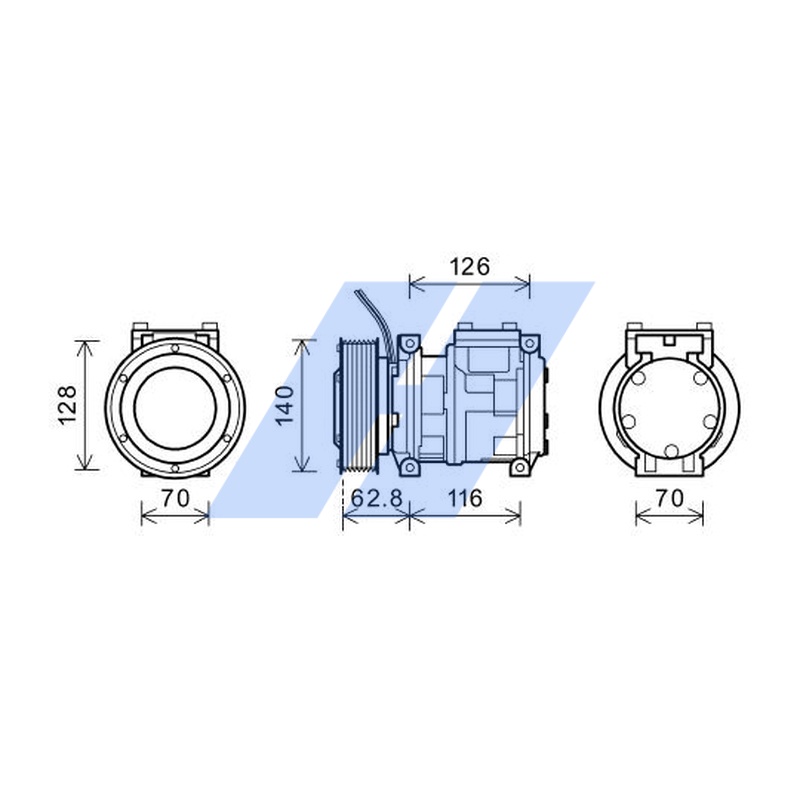 Compresor, climatizare 45119015 HIGHWAY AUTOMOTIVE