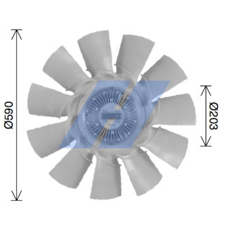 Ventilator, radiator 60057026 HIGHWAY AUTOMOTIVE