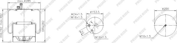 Burduf, suspensie pneumatica 9506 PRIME-RIDE