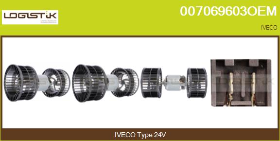 Ventilator, habitaclu 007069603OEM LGK