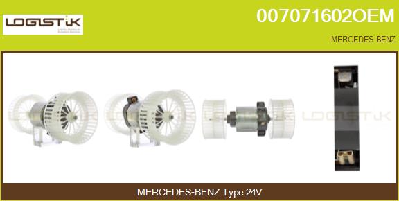 Ventilator, habitaclu 007071602OEM LGK