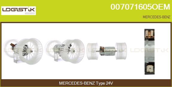 Ventilator, habitaclu 007071605OEM LGK