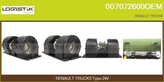 Ventilator, habitaclu 007072600OEM LGK