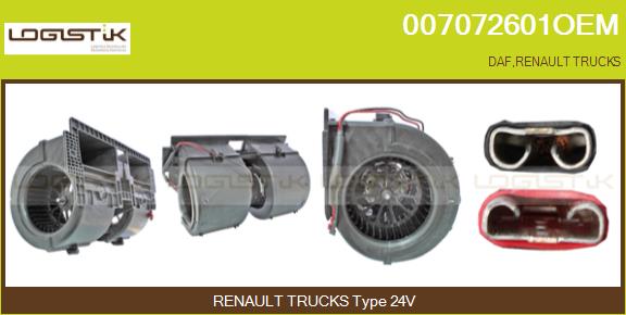 Ventilator, habitaclu 007072601OEM LGK