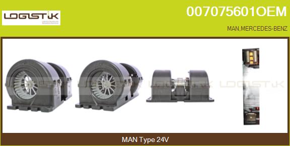 Ventilator, habitaclu 007075601OEM LGK