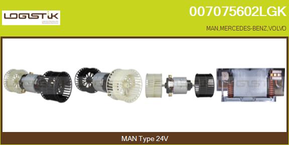 Ventilator, habitaclu 007075602LGK LGK