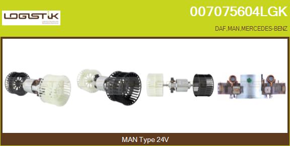 Ventilator, habitaclu 007075604LGK LGK