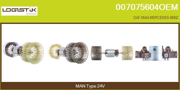 Ventilator, habitaclu 007075604OEM LGK