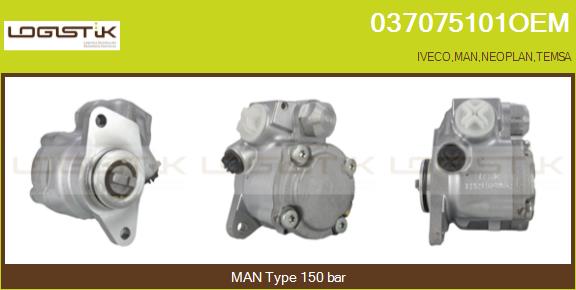 Pompa hidraulica, sistem de directie 037075101OEM LGK