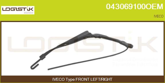 Brat stergator, parbriz 043069100OEM LGK