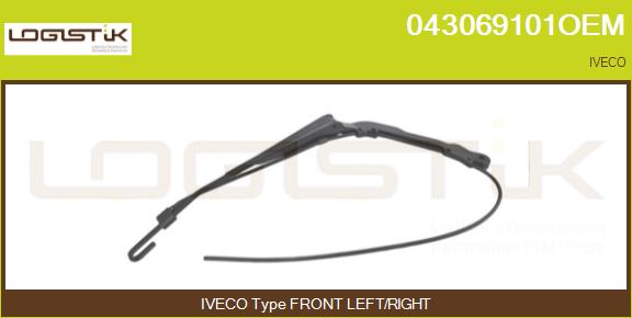Brat stergator, parbriz 043069101OEM LGK