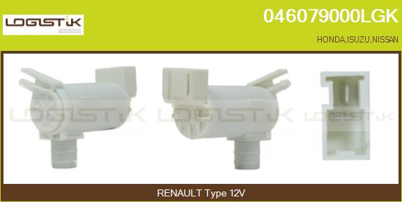 Pompa de apa,spalare parbriz 046079000LGK LGK