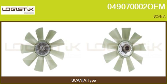 Cupla, ventilator radiator 049070002OEM LGK
