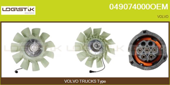 Cupla, ventilator radiator 049074000OEM LGK