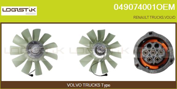 Cupla, ventilator radiator 049074001OEM LGK