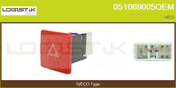 Comutator ,lumini de avarie 051069005OEM LGK
