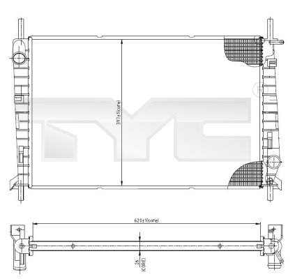 Radiator, racire motor 710-0045 TYC