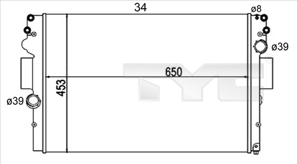 Radiator, racire motor 715-0004-R TYC