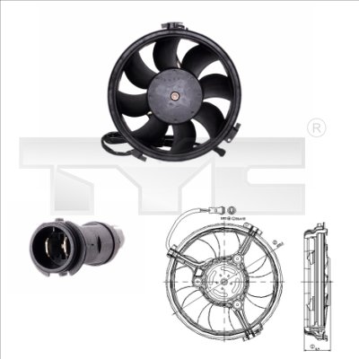 Ventilator, radiator 802-0005 TYC