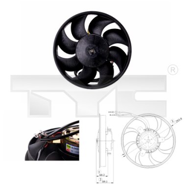 Ventilator, radiator 802-0010 TYC
