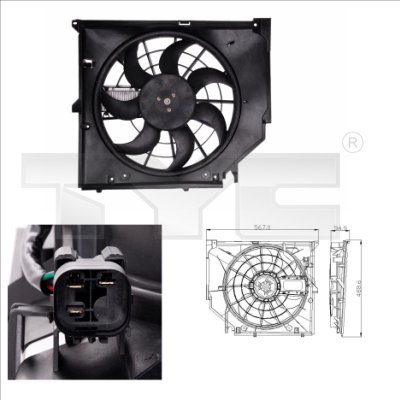 Ventilator, radiator 803-0005 TYC