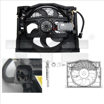 Ventilator, radiator 803-0007 TYC
