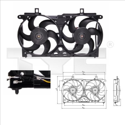 Ventilator, radiator 805-0002 TYC
