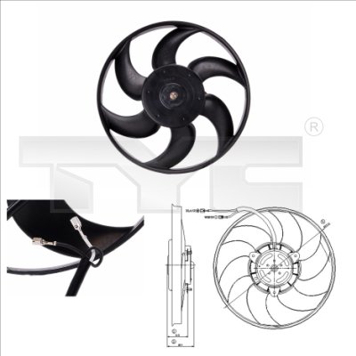Ventilator, radiator 805-0004 TYC
